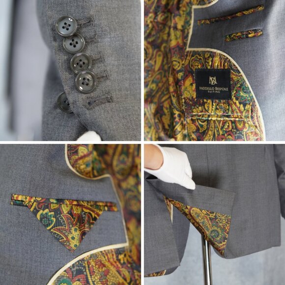 Custom 3-Piece Grey Suit by Modello Bespoke – Lazori Collection - Picture 6 of 12